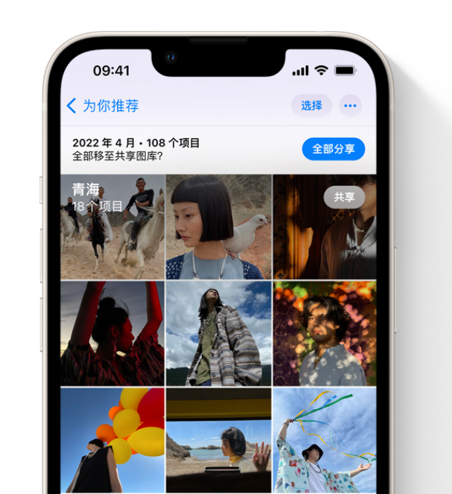 青山苹果维修网点分享在 iPhone 上使用共享图库 