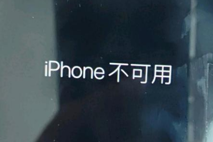 青山苹果服务网点分享锁屏界面显示“iPhone 不可用”如何解决 