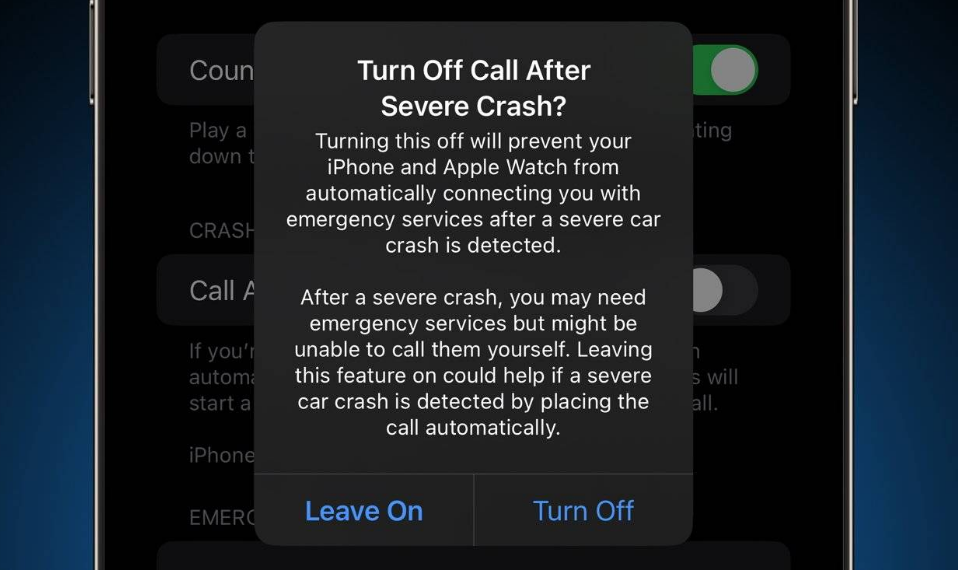 青山苹果14维修分享 iPhone 14 和 Apple Watch 上关闭崩溃检测 